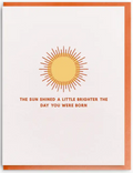 Sunshine - Letterpress Birthday Greeting Card