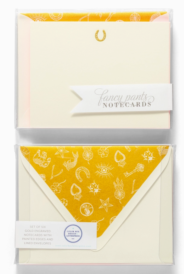 Horseshoe | Fancy Pants Engraved Flat Notecards